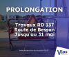 PROLONGATION TRAVAUX BESSAN